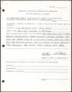 Architecture notebook 10: Rutledge residence, 111 Calhoun St., Huntsville, Ala.