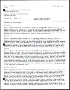 Architecture notebook 14: Fowler and Belk-Hudson Department Stores, at 116 Washington St. and 214 Holmes St., Huntsville, Alabama.