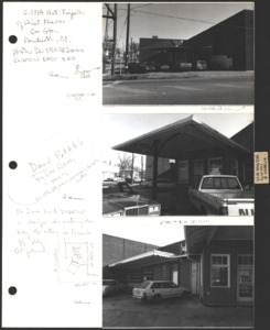 Architecture notebook 14: Gas Station, at 300 Clinton E., Huntsville, Alabama.