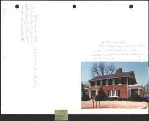 Architecture notebook 28: Geron House, at 509 Eustis Ave., Huntsville, Alabama.