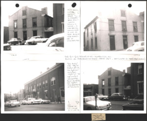 Architecture notebook 17: 308, 310, and 312 Franklin St. Buildings, in Huntsville, Alabama.