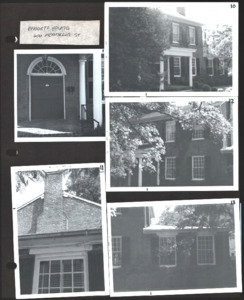 Architecture notebook 34: Basset-Young House, at 600 Franklin St., and Sanford House, at 601 Madison St., Huntsville, Alabama.