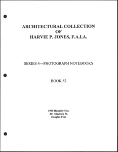 Architecture notebook 52: Hundley House, at 401 Madison St., Huntsville, Alabama.