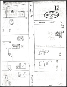 Architecture notebook 58: Mayhew Cottage, at 506 Eustis Ave., Huntsville, Alabama.