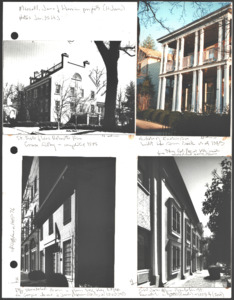 Architecture notebook ##: Miscellaneous Projects, at 10 Cruse Alley, 502 Eustis Ave., 215 Randolph St., and 303 Franklin St., Huntsville, Alabama.