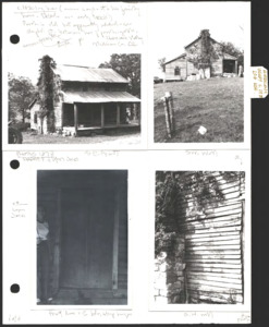 Architecture notebook 9: Log houses on Hurricane Valley Rd. and Hurricane Creek Rd. in Madison County, Ala.