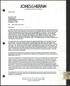 Architecture notebook 28: Grove-Sammons House, in New Hope, Alabama.