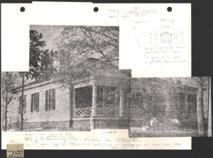 Architecture notebook 22: Bibb-Whatley House, or the J.B. Bronaugh House, at 11 Allen St., Madison, Alabama.