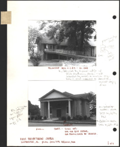 Architecture notebook 17: Guntersville Presbyterian Church, or First Presbyterian Church, Fellowship Hall, in Guntersville, Alabama.