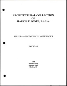 Architecture notebook 44: Judson College Alumnae Hall, in Marion, Alabama.