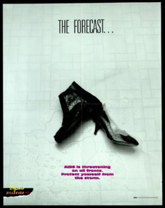 "The Forecast...AIDS is threatening on all fronts. Protect yourself from the storm."