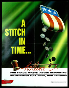 "A Stitch in Time...hotline for fraud, waste, abuse reporting"