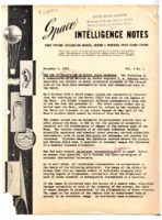 <i>Space Intelligence Notes</i>, November 1, 1960.