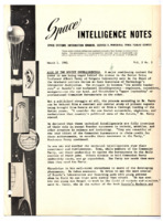 <i>Space Intelligence Notes</i>, March 1, 1961.