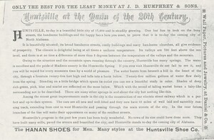 Huntsville Postal and Souvenir Guide Page, 1901
