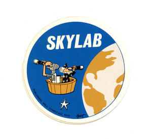 Skylab Sticker, Cartoon Telescope Mount.