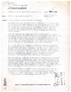 "Memo regarding the Ben Franklin's Applicability for the Orbital Workshop. 1970-02-26."