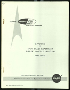 "APPENDIX TO SPENT STAGE EXPERIMENT SUPPORT MODULE PROPOSAL."