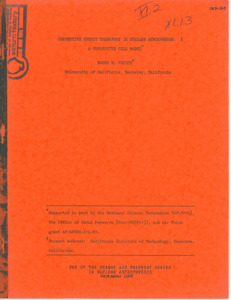 <i>Convective Energy Transport in Stellar Atmospheres: A Convective Cell Model.</i>