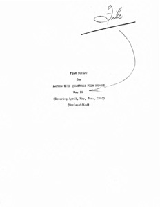 "Film script for Saturn I/IB quarterly film report no. 16."