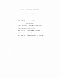 "Welding for aerospace application : a panel discussion."