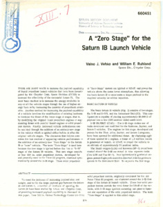 "A 'Zero Stage' for the Saturn IB Launch Vehicle."