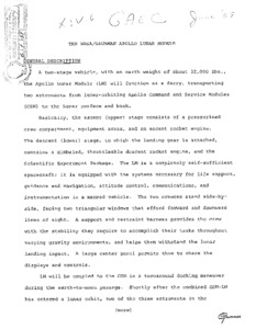 "The NASA/Grumman Apollo lunar module"