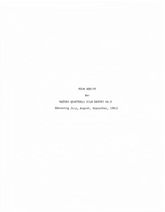 Film script for Saturn quarterly film report no. 9 covering July, August, September, 1961.
