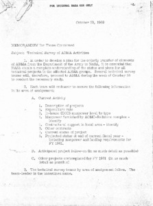 "Technical survey of ABMA activities."