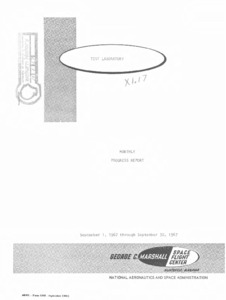 "Test Laboratory monthly progress report" September.