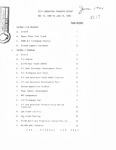 "Test Laboratory progress report" May and June.