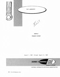 "Test Laboratory monthly progress report" August.