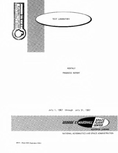 "Test Laboratory monthly progress report" July.