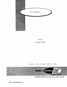 "Test Laboratory monthly progress report" October.