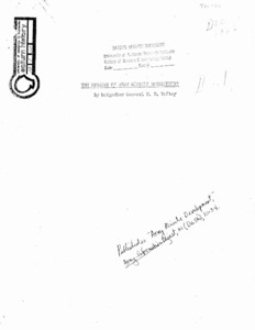 "The history of Army missile development."