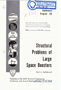 "Structural problems of large space boosters."