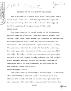 "Structure of the NASA/Grumman lunar module."