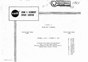 "A summary of major NASA launchings" between October 1st and December 31st, 1968.