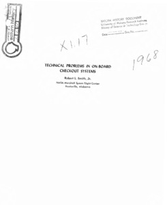 "Technical problems in on-board checkout systems."