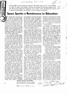 "Space sparks a renaissance in education."