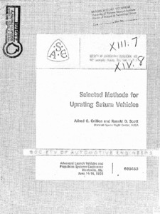 "Selected methods for uprating Saturn vehicles."