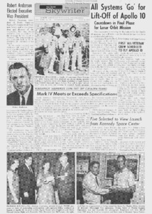 "All systems 'go' for liftoff  of Apollo 10."