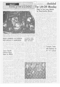 "Flight to test lunar module for moon landing."