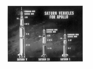 "Saturn vehicles for Apollo photograph."