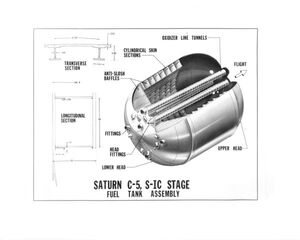 "Saturn C-5, S-IC, stage fuel tank assembly."