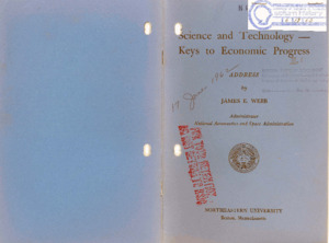 "Science and technology - keys to economic progress."