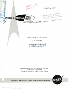 "Saturn V vehicle electronics."