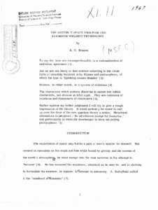 "Saturn V space program and aluminum welding technology."