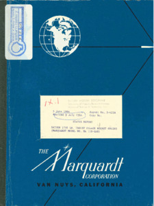 "Saturn 1750 LB. Thrust ullage rocket engine."