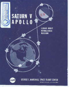 "Saturn V Apollo lunar orbit rendezvous mission."